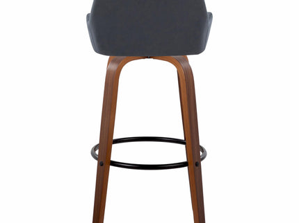 Daniella - Contemporary Fixed Height, Barstool & Swivel And Round Footrest (Set of 2)