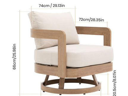 Swivel Chair For Patio - Oak