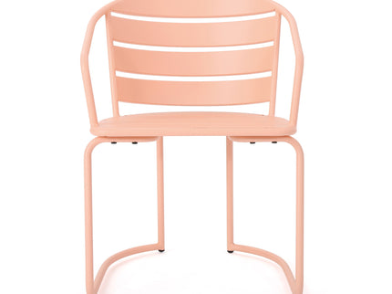 3 Piece Elegant Outdoor Bistro Set With 2 Chairs And Oval Table