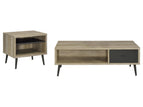 Light Brown / 2 Pc. Coffee Table, End Table