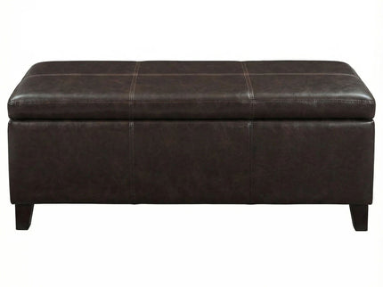 Rectangle Storage Ottoman Bench For Living Room - Brown