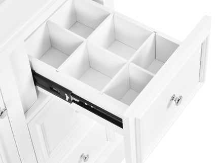 Bathroom Vanity With Sink, Modern Elegant Bathroom Storage Cabinet With 3 Drawers And Adjustable Shelves, Freestanding Vanity Set With Mirror Cabinet, Single Sink Bathroom Vanity