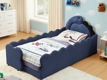 Cute Dinosaur Shaped Bed With Safety Guardrail, Toddler Frame