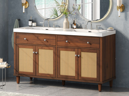 Bathroom Vanity With Double Sink, Large Storage Space
