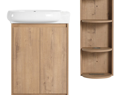 Freestanding Bathroom Vanity With Sink And Storage Rack, Soft Close Doors Base With Basin
