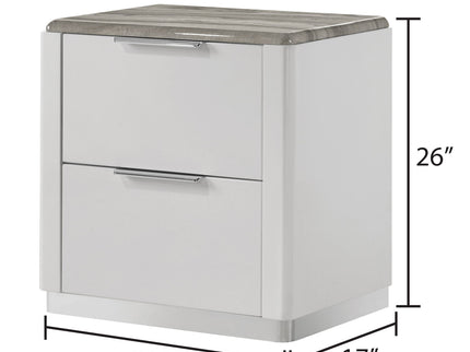 Jazz - 2 Drawer Nightstand - White