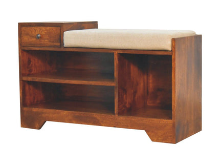 Retreat - Shoe Bench, 1 Drawer - Chestnut