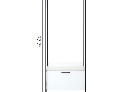 Fiona - Contemporary Wood And Metal Walk In Closet With Drawers