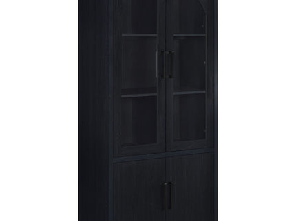 Shayne - 4 Door Display Cabinet With LED Lighting - Black