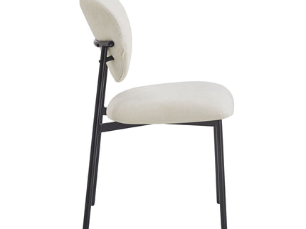 Modern Upholstered Dining Chairs With Metal Legs (Set of 2) - Beige