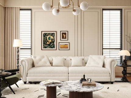 3 In 1 Convertible Sleeper Sofa Bed With Movable Ottoman