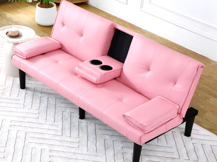 Sofa Bed With Foldable Design And Cup Holder
