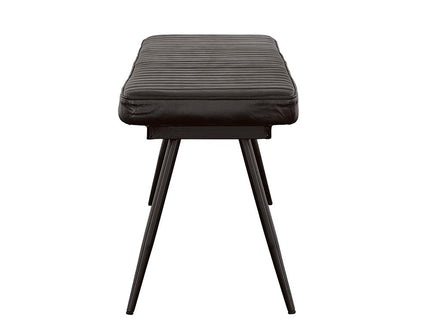 Tufted Cushion Side Bench With Tapered Legs