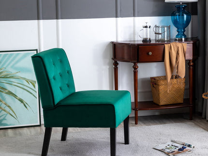 Reese - Living Room Armless Button Tufted Pattern Accent Chair (Set of 2)