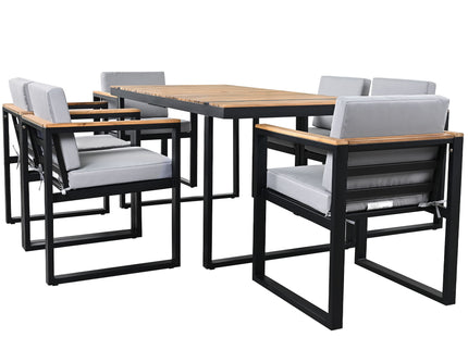 7 Pieces Outdoor Dining Set Patio Dining Table And Chair Set With And Removable Cushions For Patio