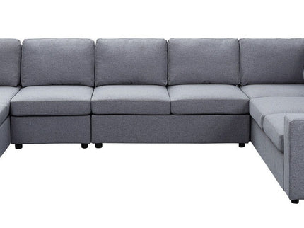 Tifton - 7 Seat Reversible Modular Sectional Sofa Chaise - Light Gray