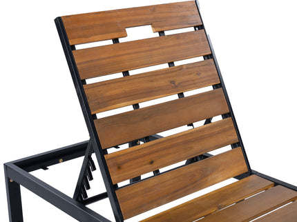 Outdoor Chaise With Adjustable Backrest
