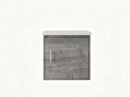 Floating Bathroom Vanity Combo, Wall Mounted Cabinet With Sink & Soft Close Doors For Small Bathrooms