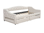 Beige / Twin Long / 2 Drawers