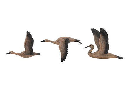 Reeds Migrating Bird Wall Decor, Home Decor For Living Room Dining Room Office Bedroom (Set of 3) - Brown