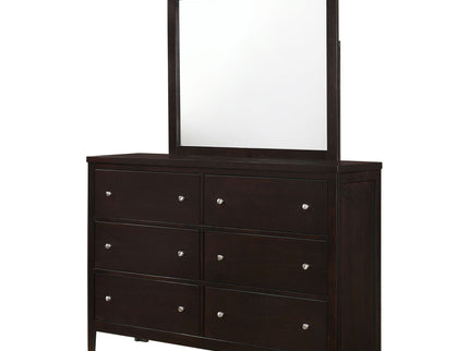 Lakewood - 6 Drawer Dresser With Mirror - Cappuccino