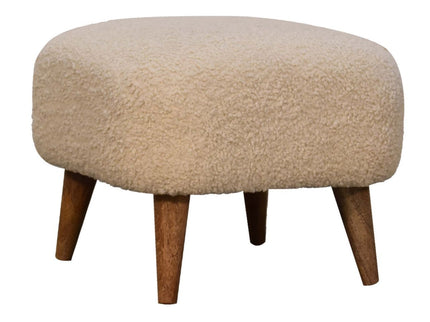 Square Footstool - Cream