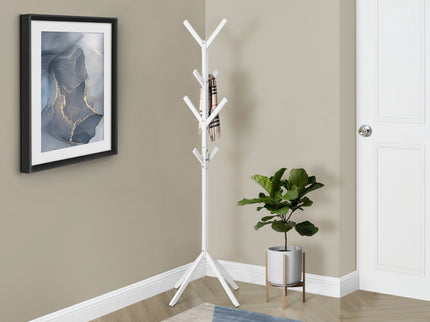 Coat Rack, Hall Tree, Free Standing, 8 Hooks, Entryway, Contemporary & Modern