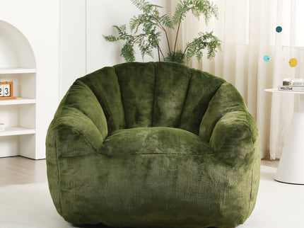 Beanbag Chair, Beanbag Sofa Chair With Armrests Stuffed High Density Foam