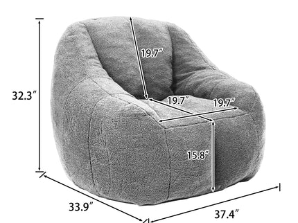 Comfy Bean Bag Chair With Memory Foam Filler, Tufted Soft