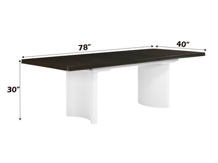 Carene - Dining Table (With Leaf) - Brown / White