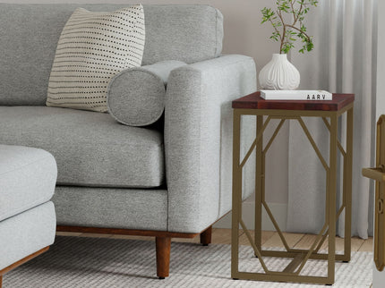 Selma - Handcrafted Metal And Wood Accent Table