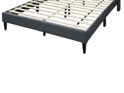 Platform Bed With Diamond Tufted Headboard