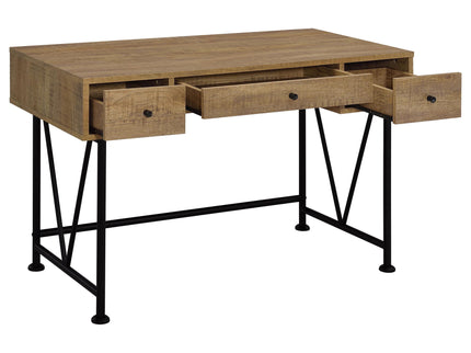 Vellun - 3 Drawer Writing Desk - Mango Color