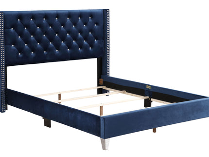 Upholstered Nailhead Trim Chic Bed