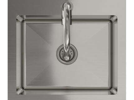 Modern Shaker All-In-One Laundry Utility Sink And Cabinet With Pull-Out Faucet