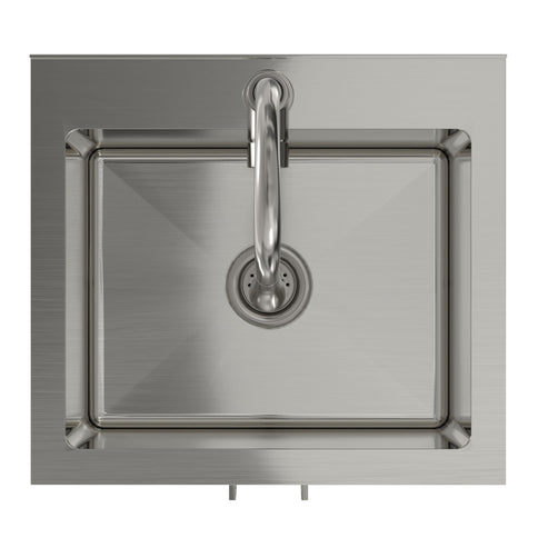 Modern Shaker All-In-One Laundry Utility Sink And Cabinet With Pull-Out Faucet