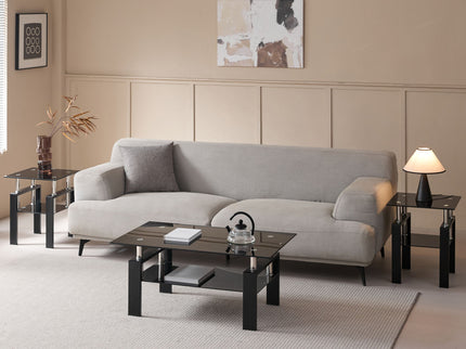 Tempered Glass Table With Storage