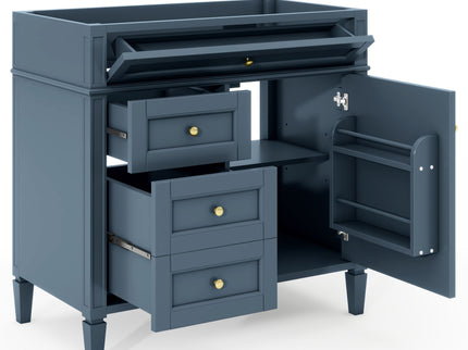 Bathroom Vanity With 2 Drawers And Tip-Out Drawer, Storage Cabinet