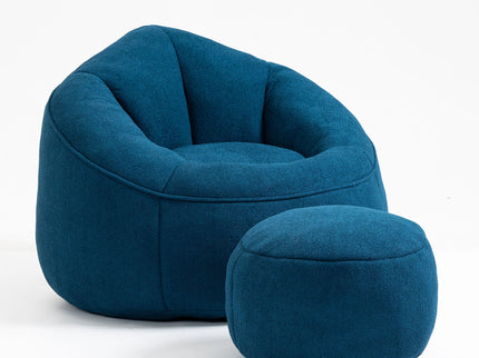 Bedding Bean Bag Sofa Chair High Pressure Foam With Footrest