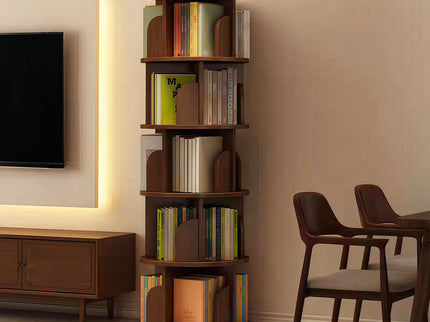 5 Tier Rotating Bookshelf, Spinning Design