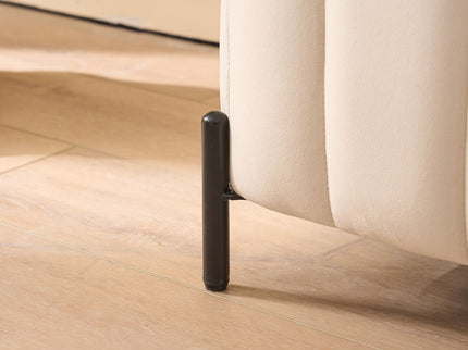 Wide Upholstered Storage Soft Bench Ottoman With Metal Legs