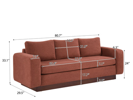 Modern 3 Seater Sofa, Living Room Couch