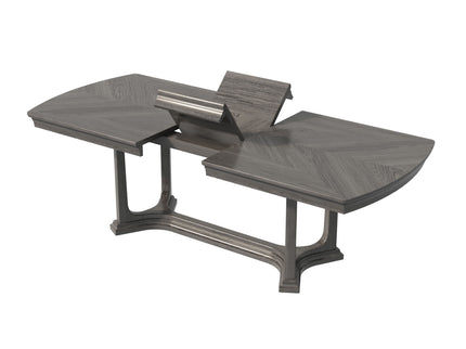 Arcus - Rectangular Dining Table With Butterfly Leaf - Charcoal Gray