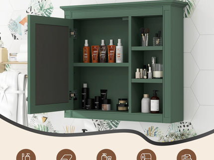 Wall Mounted Medicine Cabinet With Mirror And 3 Open Shelves
