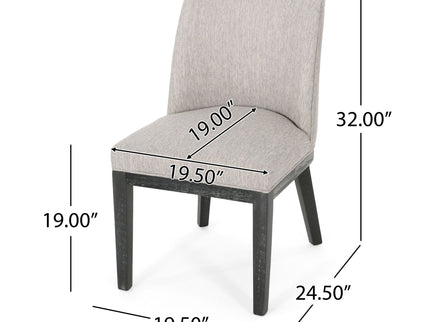 Modern Dining Chair With Durable Fabric Upholstery And Sturdy Wooden Frame (Set of 2)