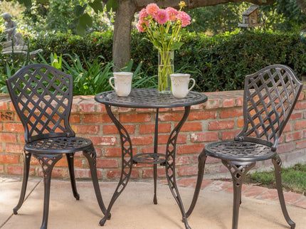 Bono Metal Bistro Set - Black