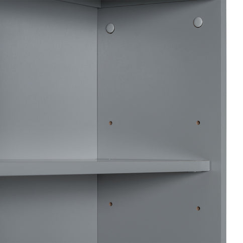 Tall Storage Cabinet With 3 Drawers And Adjustable Shelves For Bathroom