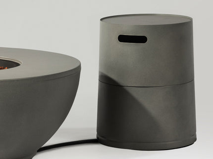 Propane Tank Cover Round Tank Holder Hide Away Side Table - Gray