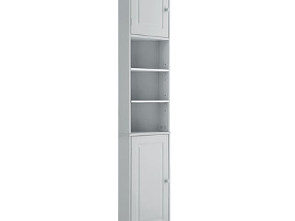 Multi Functional Corner Cabinet With Adjustable Shelves And 2 Doors