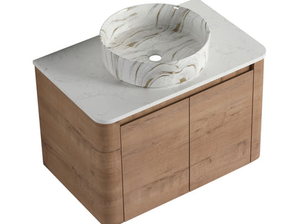 Wall Mounted Bathroom Vanity With Art Sink, 1 Soft Close Door